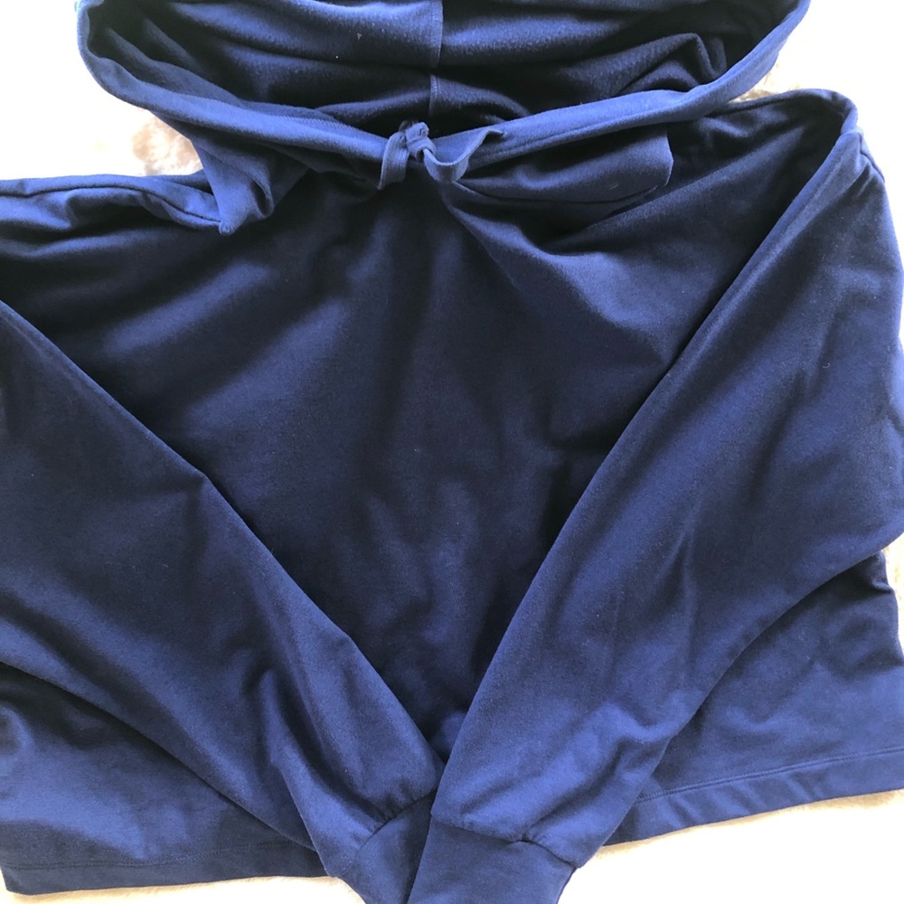 Zella Cropped Blue Hoodie Size Small